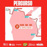 PERCURSO DA 5ª CORRIDA CONTRA O CÂNCER - 2026 É OFICIALMENTE LIBERADO